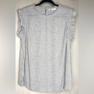 DR2 NWOT Plus Size Short Sleeve Reptile Print Top Blouse Sz 1X